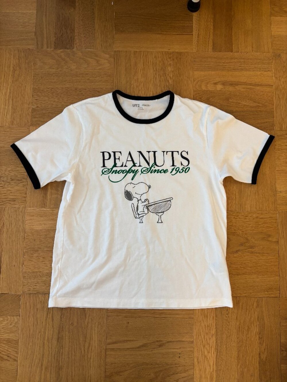 Unused Peanuts Snoopy Ringer T-Shirt White Black Women’s M